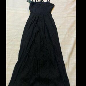 Women's Linen Tube Corset Bodycon Dress - Wild Fable Long Black Size 00